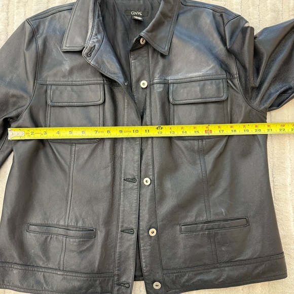 Vintage GNW Black Leather Jacket size XL - Picture 3 of 11
